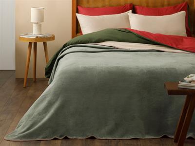 Softy Одеяло Единичен Изчистен 150x200 см Бежов - Зелен