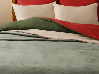 Softy Одеяло Единичен Изчистен 150x200 см Бежов - Зелен