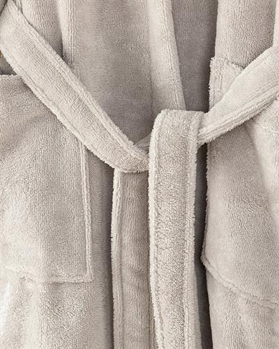 Softy Triga Cotton With Hood Bathrobe L-XL Gray