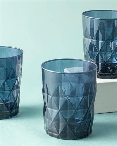 Sofya Чаша За Безалкохолно 3 Бр., Стъкло, Тъмно Синьо, 365 Ml