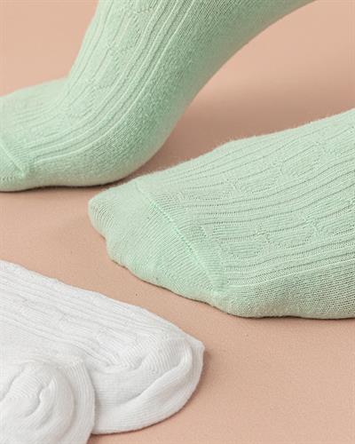 Sophia Cotton 2 set - Women Ankle Socks 36-40 Mint-White