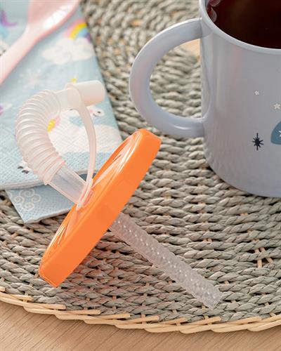 Space Чаша Със Сламка Пластмасов, Синьо, 210 Ml