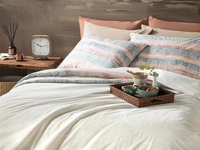 Spacious Lines Комплект Спално Бель Единичен Размер, Памучен, Бежово, 160 X 220 Cm