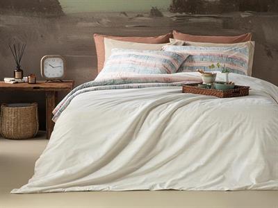 Spacious Lines Комплект Спално Бель Единичен Размер, Памучен, Бежово, 160 X 220 Cm