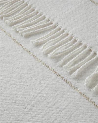 Sparkly Одеяло Единичен Памучен с брокат 150x200 см Бял