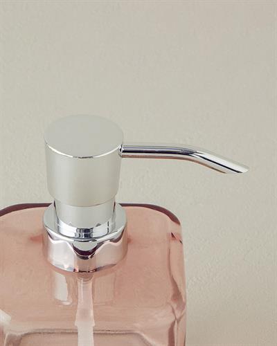 Splash Glass Liquid Soap Dispense 8x8x12,1 cm Pink
