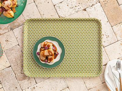 Splendid Табла Нехлъзгаща Се, Меламин, Зелено, 27 X 36 Cm