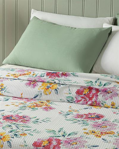 Splendid Blooms Одеяло Пике Единичен С щампа 150x220 см Розов