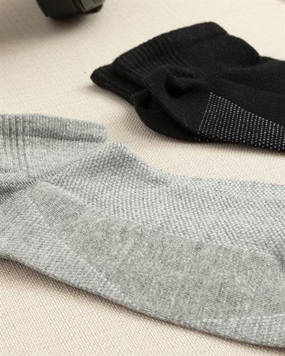 sportive Cotton mens with 2 pieces Sports Socks Standart Black-Gray