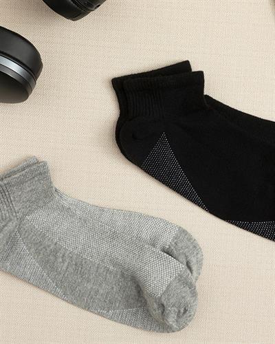 sportive Cotton mens with 2 pieces Sports Socks Standart Black-Gray