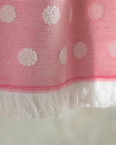 Spotty Плажна Хавлия Една Страна, Памучен Полиестер, Фуксия-Прах-Камък, 75 X 150 Cm