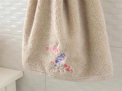 Sprig Birds ХАВЛИЯ ЗА ЛИЦЕ Бродирани 50x80 cm Dark Beige