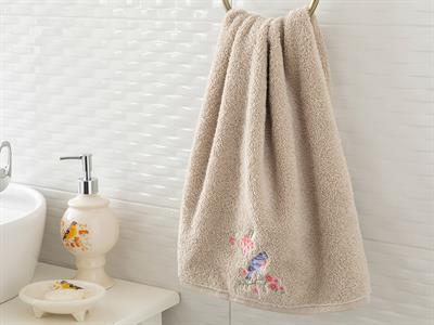 Sprig Birds ХАВЛИЯ ЗА ЛИЦЕ Бродирани 50x80 cm Dark Beige