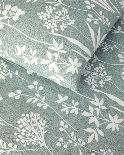 Spring Leaves Спален Комплект Кралски размер Крепон 240x220 см Зелен