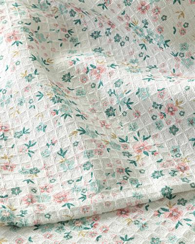 Spring Spirit Пике Двоен Размер, Отпечатан, Розово-Зелено, 200 X 220 Cm