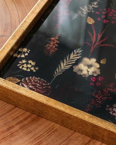 Spring Time Decorative Tray 31x46 cm Gold