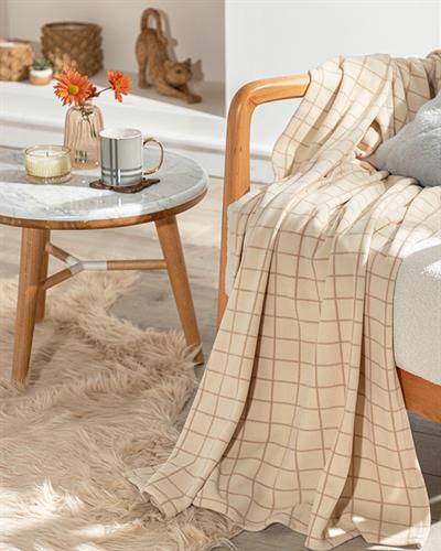 Square Тв Одеало Полар, Бежово, 120 X 170 Cm