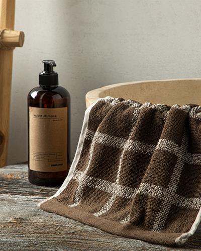 Square Хавлии За Ръце Памучен, Бежово-Кафяво, 30 X 40 Cm