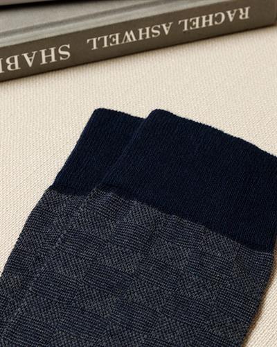 Square Cotton Socks Standart Dark Blue