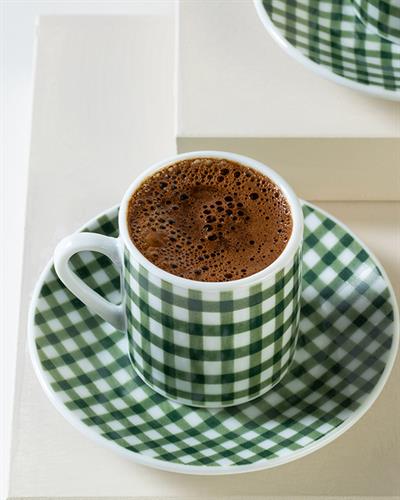 Squares Сервиз За Кафе 4 Бр. За 2 Души, Порцелан, Зелено, 80 Ml