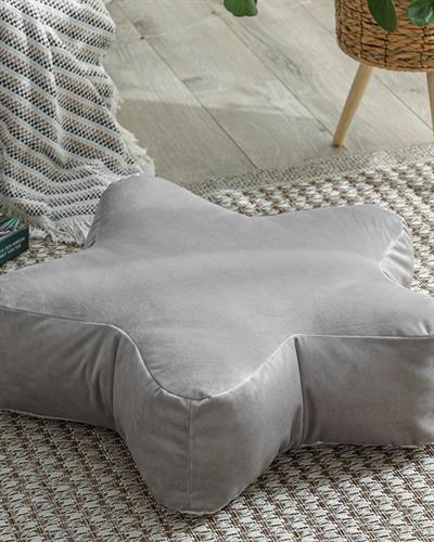 Star Табуретка Кадифе, Светло Сиво, 60 X 60 Cm