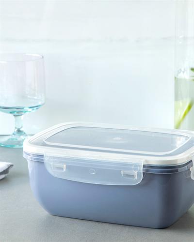 Stella Кутия За Съхранение Правоъгълен Пластмаса 1400 мл Сив