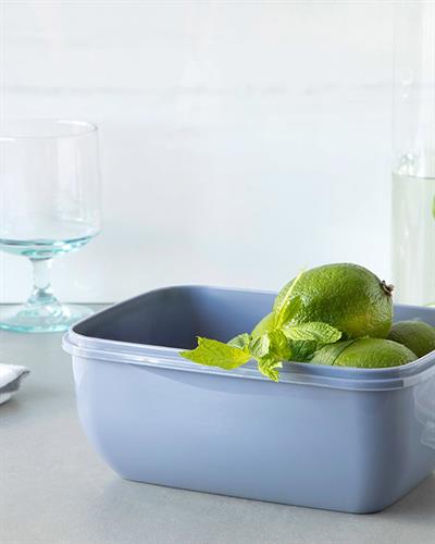 Stella Кутия За Съхранение Правоъгълен Пластмаса 1400 мл Сив