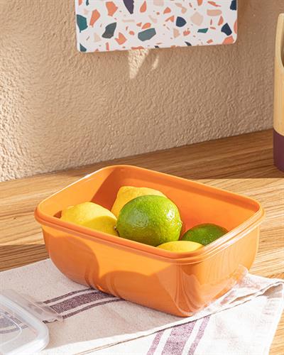 Stella Кутия За Съхранение Правоъгълен Пластмаса 1400 мл Оранжев