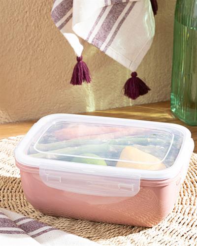 Stella Кутия За Съхранение Правоъгълен Пластмаса 1400 мл Тъмнорозов