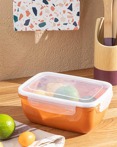 Stella Кутия За Съхранение Правоъгълен Пластмаса 1400 мл Оранжев