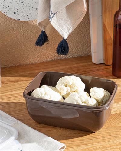 Stella Кутия За Съхранение Правоъгълен Пластмаса 1400 мл Кафяв