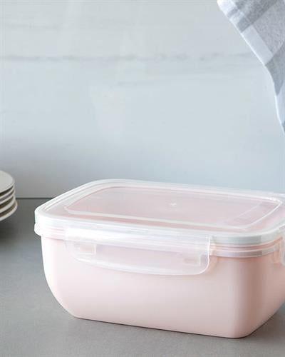 Stella Кутия За Съхранение Правоъгълна, Пластмасов, Розово, 1400 Ml