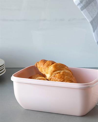 Stella Кутия За Съхранение Правоъгълна, Пластмасов, Розово, 1400 Ml