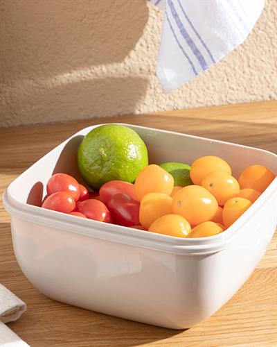 Stella Кутия За Съхранение Квадрат Пластмаса 1500 мл Тъмнобежов