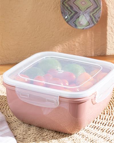 Stella Кутия За Съхранение Квадрат Пластмаса 1500 мл Тъмнорозов