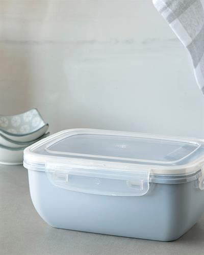 Stella Кутия За Съхранение Квадратна, Пластмасов, Сиво, 1500 Ml