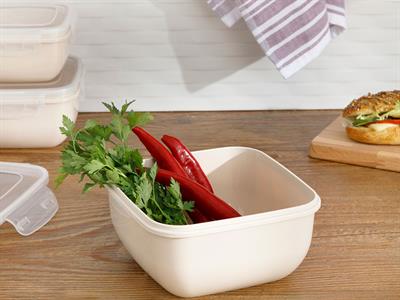 Stella КУТИЯ ЗА СЪХРАНЕНИЕ Квадрат Пластмасов 1500 ml Cream.