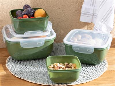 Stella КУТИЯ ЗА СЪХРАНЕНИЕ Квадрат Пластмасов 1500 ml Green