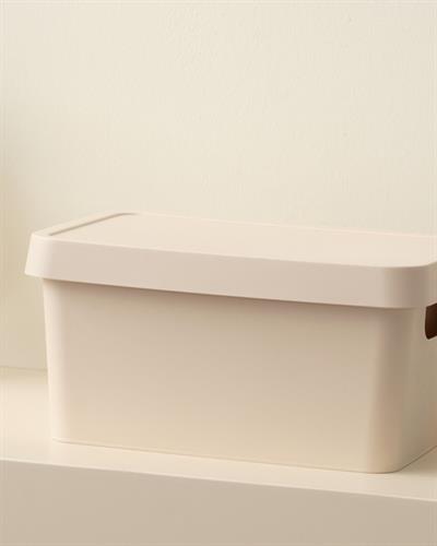 Stella Кутия За Съхранение Пластмаса 17x25x13 см Бежов
