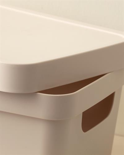 Stella Кутия За Съхранение Пластмаса 17x25x13 см Бежов