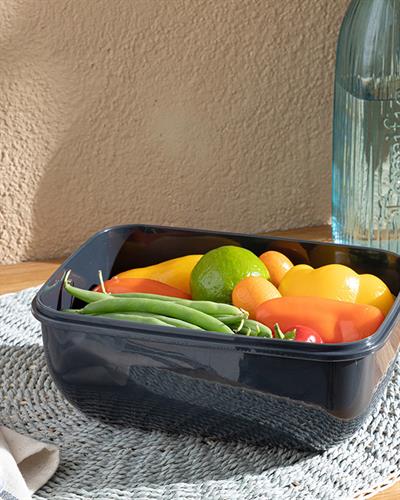 Stella Кутия За Съхранение Правоъгълен Пластмаса 2300 мл Антрацит