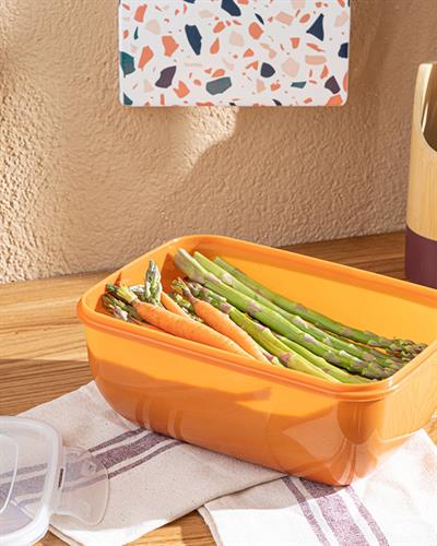 Stella Кутия За Съхранение Правоъгълен Пластмаса 2300 мл Оранжев