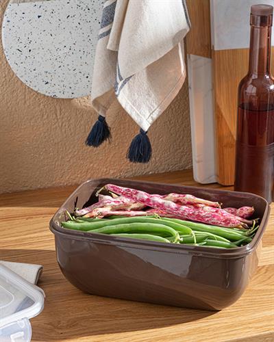 Stella Кутия За Съхранение Правоъгълен Пластмаса 2300 мл Кафяв