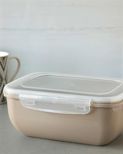 Stella Кутия За Съхранение Правоъгълен Пластмаса 2300 мл Бежов