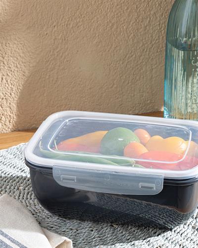 Stella Кутия За Съхранение Правоъгълен Пластмаса 2300 мл Антрацит