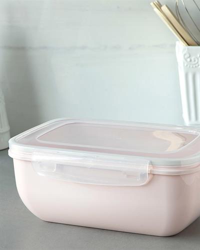 Stella Кутия За Съхранение Правоъгълна, Пластмасов, Розово, 2300 Ml