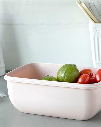 Stella Кутия За Съхранение Правоъгълна, Пластмасов, Розово, 2300 Ml