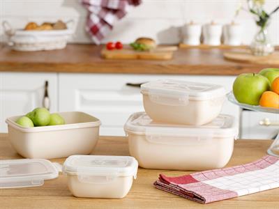 Stella КУТИЯ ЗА СЪХРАНЕНИЕ Правоъгълно Пластмасов 2300 ml Cream.