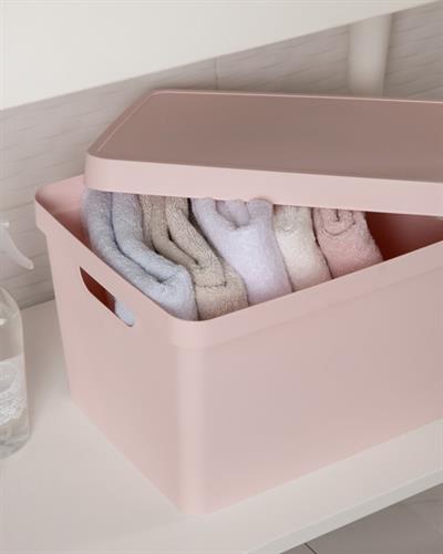 Stella Кутия За Съхранение Пластмаса 27x37x22 см Пудра