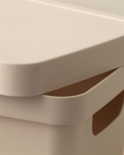 Stella Кутия За Съхранение Пластмаса 27x37x22 см Бежов